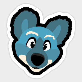 Furry Blue Sticker